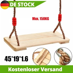 Holz Schaukelsitz Schaukelbrett Kinderschaukel Erwachsene mit Höhe 150 kg DE - Bild 1 von 10