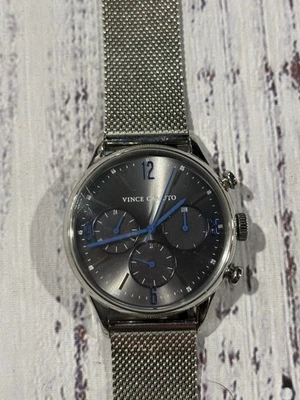 Vince Camuto Men's VC1103GYSV Multi-Function Stainless Steel Watch w/ Mesh Band - Image 1 of 4