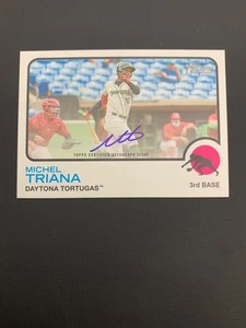 2022 Topps Heritage Minor League Edition Real One Michel Triana #ROA-MT Auto - Picture 1 of 2