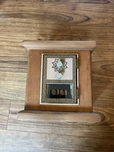 Vintage Post Office Brass Door Mail Box Wooden Bank Working Keyless Lock, #8181 - Picture 1 of 6