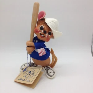Annalee 6" Baseball Player Mouse Wooden Bat &Ball Cap Jersey #16 1993 - Picture 1 of 8