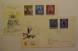 LIECHTENSTEIN FDC 1957 / 1958 2 DIFF CAT 115M ($ 77.00) - Picture 1 of 1
