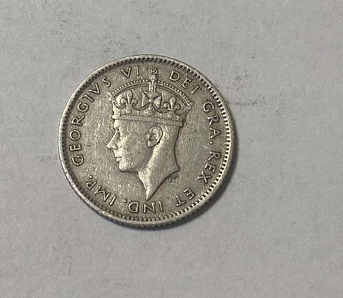 1940 Newfoundland Canada 10 Cents 0.9250 Silver ASW 0.0701 Oz Free Shipping Cover