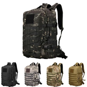 45L Tactical Military Backpack Army Men 3 Day Assault Pack Travel Molle Rucksack - Picture 1 of 19