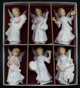 9942871-a Porzellan 6 Figuren Wagner&Apel Engel Musiker Weihnachten H10cm - Picture 1 of 7