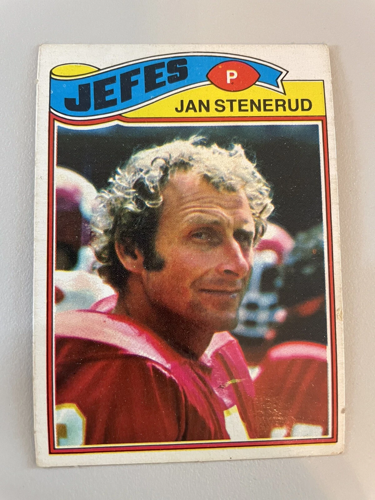 1977 Topps Mexican Jan Stenerud Football Card Kansas City Chiefs #335