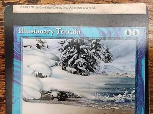 MTG Illusionary Terrain ⭐Major MISCUT Nice!⭐ Ice Age ⭐NM+⭐ 11 HQ PICS!⭐ Magic - Picture 1 of 11