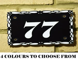 Engraved Personalized House Door Gate Number Sign Plaque family slate design - Picture 1 of 9