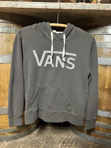 OFF WHITE Felpa con cappuccio Vans grigio chiaro taglia S skater grunge leggera