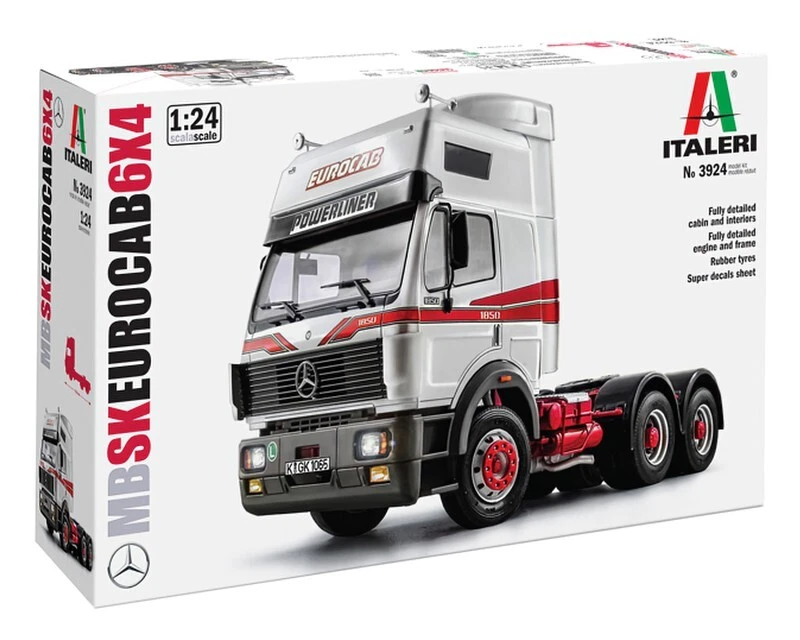 Italeri 1/24 Mercedes-benz SK Eurocab 6x4 Modellino da montare