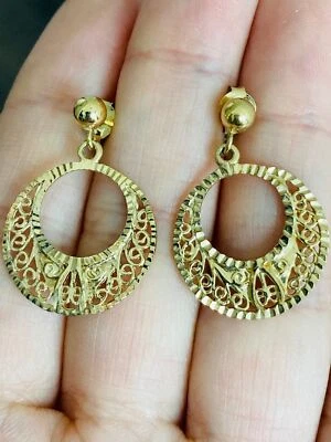 Pendientes de plata de ley 925 oro 14kt vermeil post Foto 1 de 4