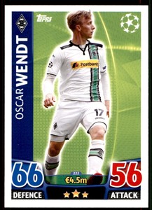 Match Attax Champions League (2015-16) Oscar Wendt Monchengladbach No. 222