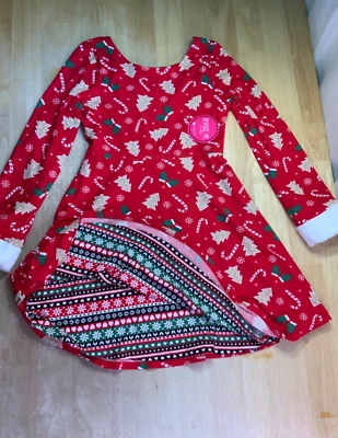 New Girl's Emily West Holiday 2 in 1 Reversible Dress with Fur Trim--Very Cute!* - Image 1 of 4