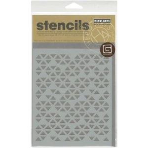 Hero Arts Basic Grey Triangle Patterned Stencil BG SA059 Frosted Mylar Template - Picture 1 of 1