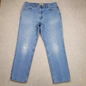 LL Bean Men’s Jeans 35x29 Classic Fit Light Wash Cotton Denim Work Pants 220626 - Picture 1 of 12