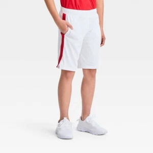 Boys' Ultimate Mesh Shorts - All in Motion™ White L 10/12 - Picture 1 of 1