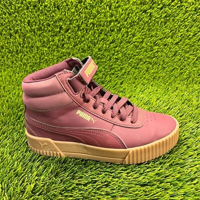 Puma Carina Mid Mujer Talla 6 Púrpura Goma Atlético Cuero Zapatos Tenis Foto 1 de 4