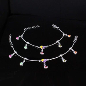 925 Silver Jewelry Cute Bird Anklets Ankle chain foot baby Bracelet 5.5 - Picture 1 of 3