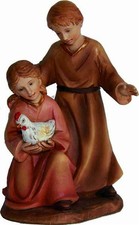 Krippen Markus Krippenfiguren Kinder mit Huhn passt zu Figuren Größe ca.11cm
