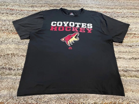 NHL Arizona Coyote’s T-Shirt Mens XL Majestic CoolBase Lightweight Breathable Cover