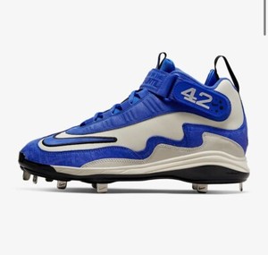 Nike Griffey 1 Baseball Cleats Jackie Robinson 75 Years Blue Sz 8~11.5