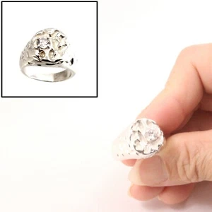 Sterling Silver Cubic Zirconia Solitaire Ring (Large) - Picture 1 of 8