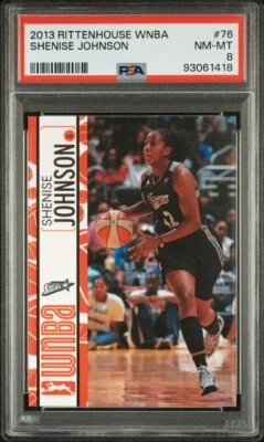 2013 Rittenhouse WNBA SHENISE JOHNSON PSA 8 Miami Hurricanes San Antonio Stars - Image 1 of 2