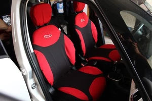 Schonbezüge Sitzbezüge Fiat 500L Auf Messen! Foderine Komplett Rot/Schwarz 49 - Bild 1 von 5