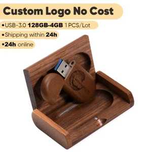 Confezione Regalo Legno USB3.0 Alta Velocità Flash Drive Logo Gratis Regalo Fotografia Perfetto - Foto 1 di 15