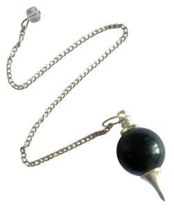 Schwarze Turmalinkugel Witwe Pendel Kristall Heilung Reiki Feng Shui Glück - Bild 1 von 1