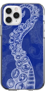 Blue Octopus Squid Tentacle Sea Creature Sketch Case Silicone Shockproof MagSafe - Picture 1 of 9