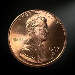 1997 D Denver Lincoln Memorial Penny Brilliant Uncirculated (BU) - Picture 1 of 2