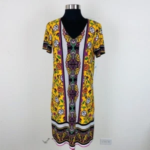 London Times Dress Womens Colorful Floral Bohemian Pretty Shift New 4 - Picture 1 of 6