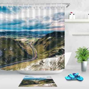 Grassland Road Waterproof Bath Polyester Shower Curtain Liner Water Resistant - Imagen 1 de 8