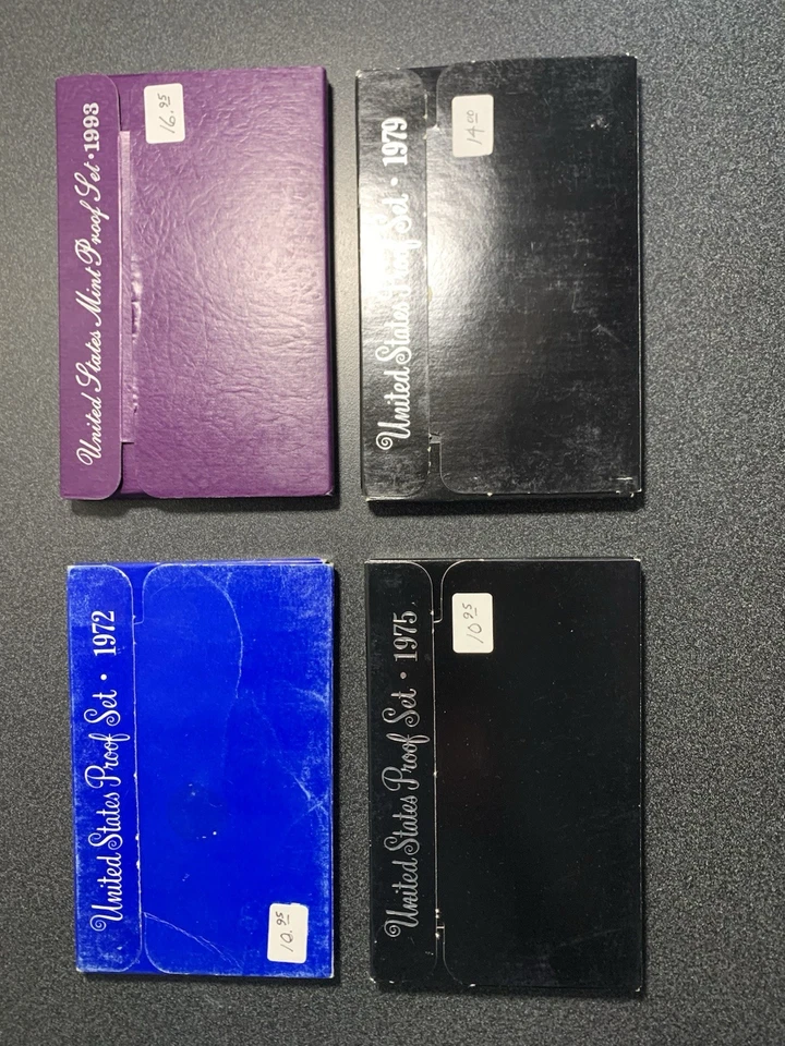 US Proof Sets 1972, 1975, 1979 and 1993 - Image 1 of 1