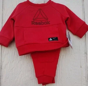Reebok girls/boys baby toddler size 0-3m color red 2-piece jogging set. NWT. - Picture 1 of 12