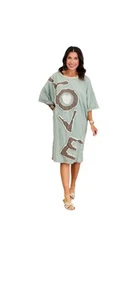 Oli & Hali Your Love Embroidered T-Shirt Dress in Blues - Picture 1 of 1