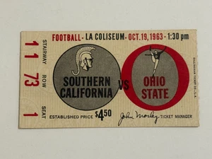 USC Trojans vs Ohio State Buckeyes 19.10.1963 ORIGINAL College Football Ticket - Bild 1 von 2