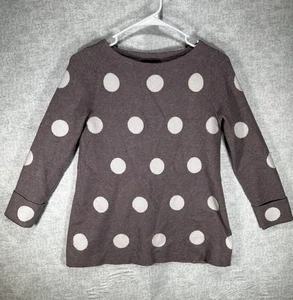 Cynthia Rowley Pullover Damen XS Dusty Lilac Polka Dot 3/4 Arm - Bild 1 von 6