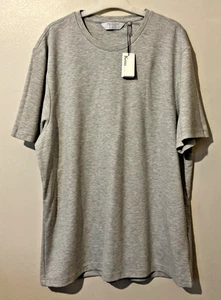 Kem Slim Fit T-Shirt Soft Smooth Stretch Mens Tee Size 2XL Primark BNWT Grey - Picture 1 of 6