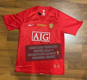 CRISTIANO RONALDO SIGNED MANCHESTER UNITED CL WINNERS 2008 JERSEY BECKETT COA - Picture 1 of 2