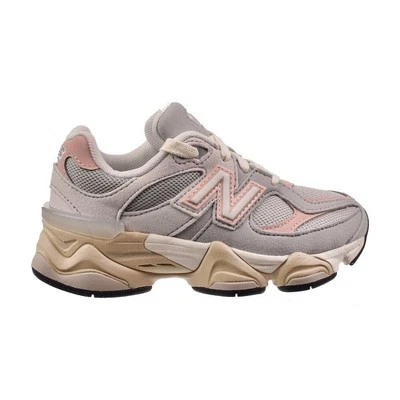 New Balance 9060 (Wide) Little Kids' Shoes Grey/Pink pc9060-el-W - Image 1 of 4