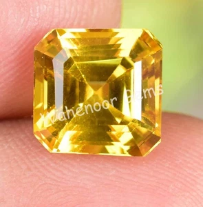 Piedra preciosa suelta impecable certificada esmeralda zafiro amarillo ceilán natural de 5,30 quilates - Imagen 1 de 9