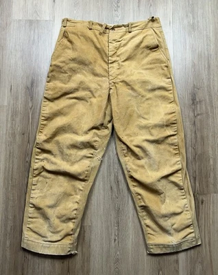 60s Vintage Herter’s Men’s Vintage Canvas Duck Brown Outdoor Pants Size 34 - Image 1 of 4