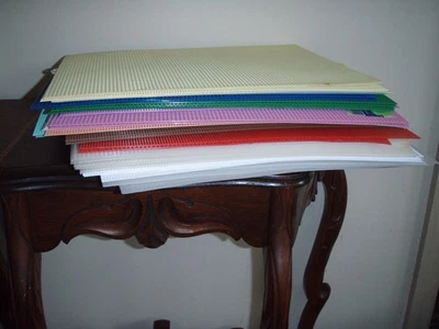 47 Plastic Canvis Sheets-Darice-Quick Count-Most are 7 Count-Most 10.5x13.5 - Image 1 of 4