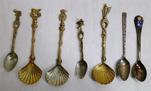 Gemischtes Vintage Löffel Konvolut Muschel, Demitasse, figürlicher Griff usw. - Bild 1 von 6