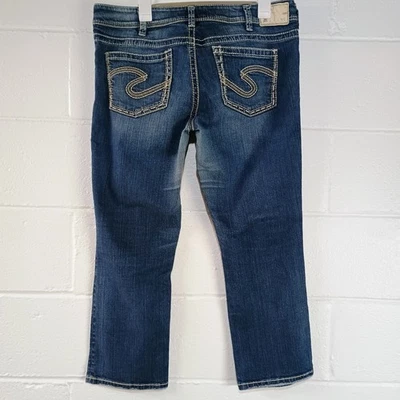 Silver Suki Capri Jeans Womens 34 - Fits 36x25 Medium Wash Thick Stitch Stretch - Image 1 of 4