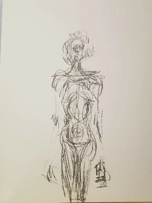 Alberto Giacometti "Mujer de pie" 1961 Litografía original arte moderno femenino Foto 1 de 2