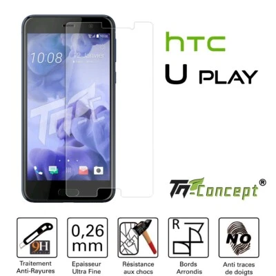 HTC U Play - Vitre de Protection Crystal - TM Concept® - Photo 1/4