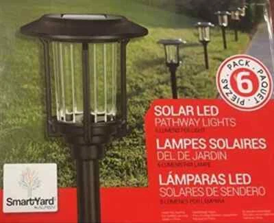 SmartYard 15-Lumen Solar Pathway Lights, Aluminum And Glass 6 Pack - Image 1 of 4